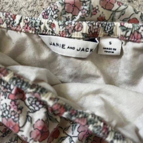 🧡3/15 Janie & Jack Pink Floral Cotton Romper with Pockets Girls 5 - Picture 3 of 7